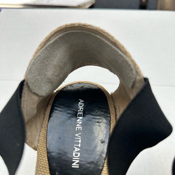 Adrienne Vittadini Black Elastic band wedge espadrille Size 8.5 Good condition. - Picture 7 of 7